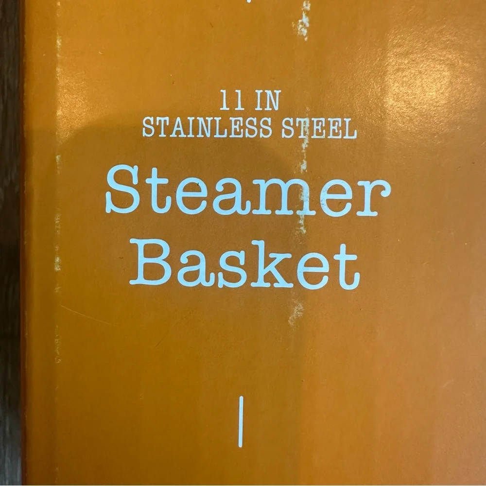 NWT Stainless Steel Steamer Basket Red Handle
